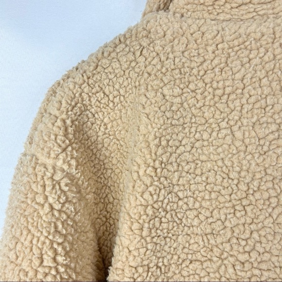 I.AM.GIA Pixie Full Zip Teddy Sherpa Caramel Brown Oversized Jacket S - Picture 7 of 7